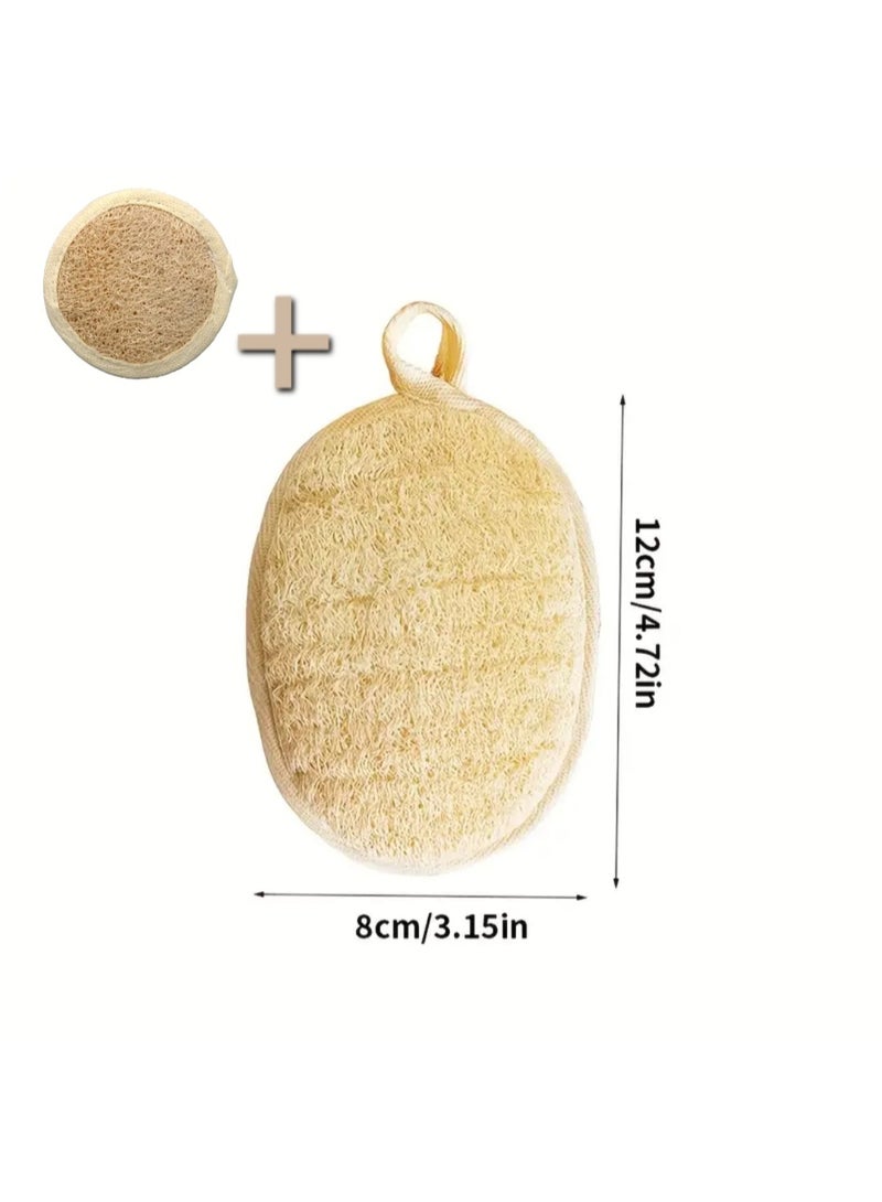 Natural Loofah Bath Sponge with Hand Strap – Exfoliating Body Scrubber for Shower, Deep Cleansing & Smooth Skin - Image 3
